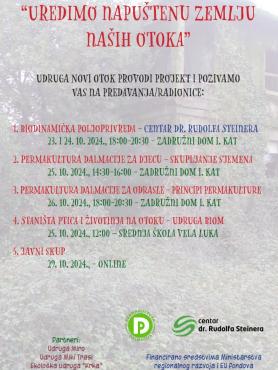 Predavanja i radionice za djecu i odrasle u sklopu projekta &quot;Uredimo napuštenu zemlju otoka&quot;