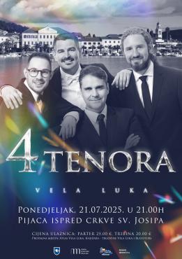 Koncert proslavljene vokalne četvorke 4 tenora