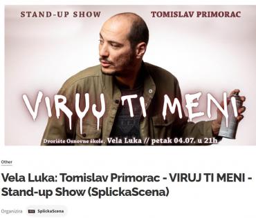 SplickaScena se vraća u Velu Luku! 04.07. u 21:00