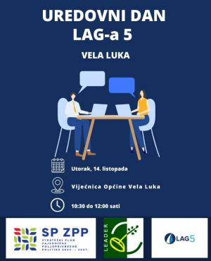 Uredovni dan LAG-a 5 u Veloj Luci za listopad 2025. godine
