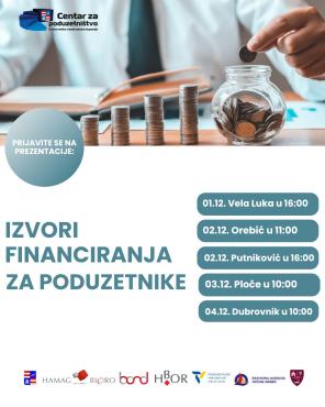 Prezentacija &quot;Izvori financiranja za poduzetnike&quot;