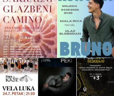 Ljeto u Veloj Luci: Službeni program koncerata