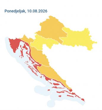 Upozorenje na toplinske valove 10. i 11.kolovoza