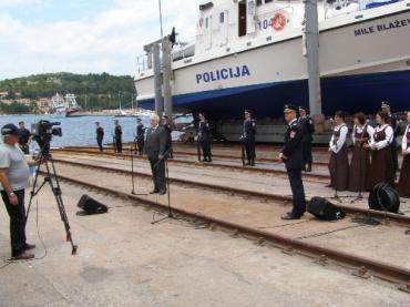 Predsjednik Josipović na porinuću u brodogradilištu Montmontaža Greben