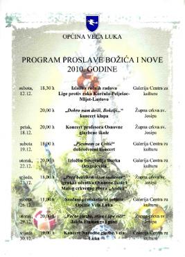 Program proslave božićno-novogodišnjih blagdana