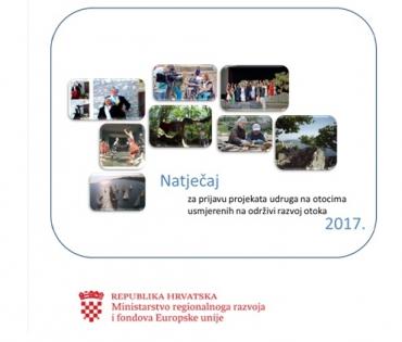 Obavijest o objavi Natječaja za prijavu projekata udruga na otocima 2017