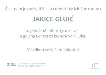 Poziv na izložbu Jakice Gluić