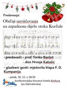 Predavanje - Običaji navišćovanja na zapadnom dijelu otoka Korčule