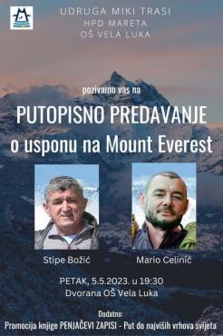 Putopisno predavanje o usponu na Mount Everest