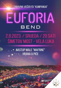 Večeras na Šimetotovom mostu bend "Euforia" uz nastup "Male Mafrine"
