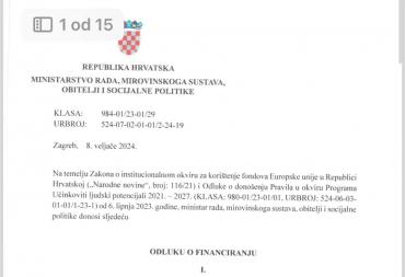 Odobren projekt “Zaželi - Nisi sam”
