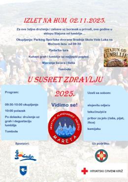 Obavijest o odgodi izleta &quot;U susret zdravlju&quot;